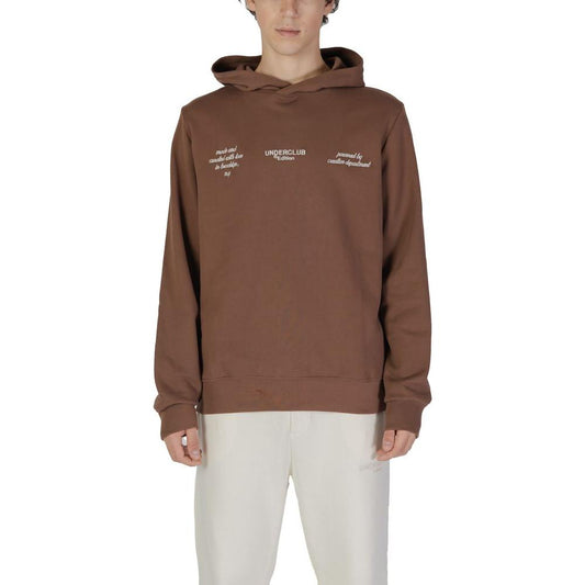 Underclub Brown Cotton Sweater Underclub Dark Olive Green