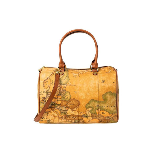 Alviero Martini Prima Classe Beige Leather Handbag Alviero Martini Prima Classe Goldenrod