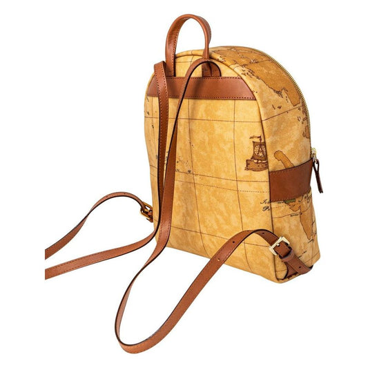 Alviero Martini Prima Classe Beige Leather Backpack