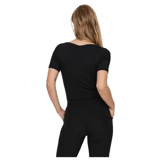 Vero Moda Black Viscose Tops & T-Shirt Vero Moda Rosy Brown