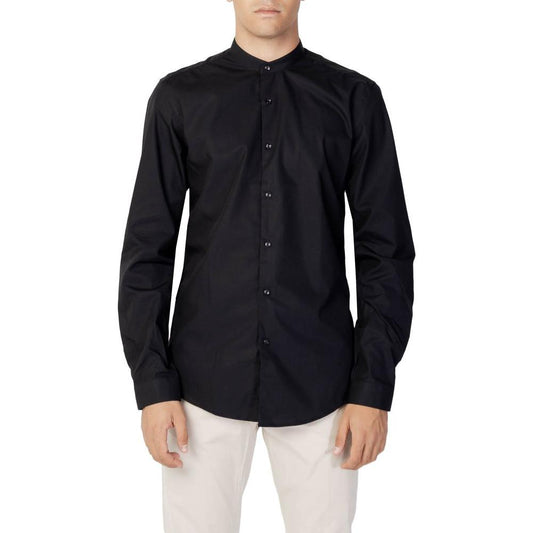 Antony Morato Black Cotton Shirt Antony Morato Gray