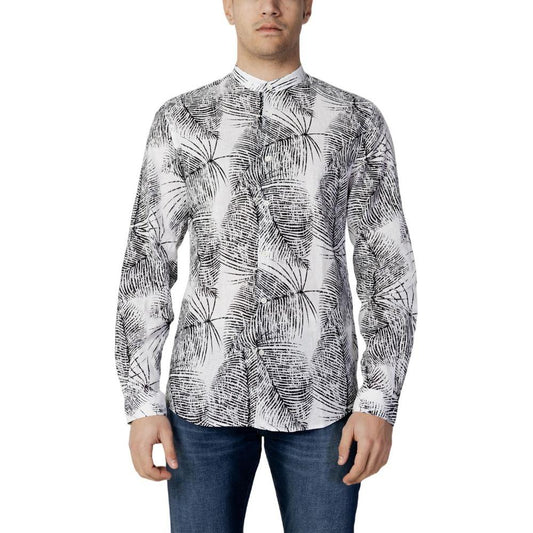 Antony Morato Black Linen Shirt Antony Morato Gray