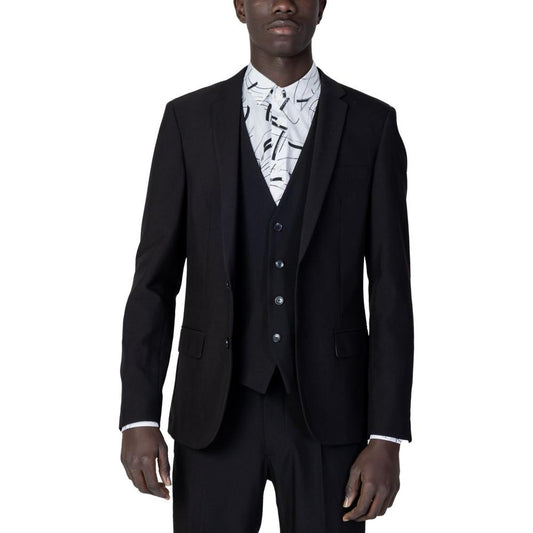 Antony Morato Black Polyester Suit Antony Morato Black