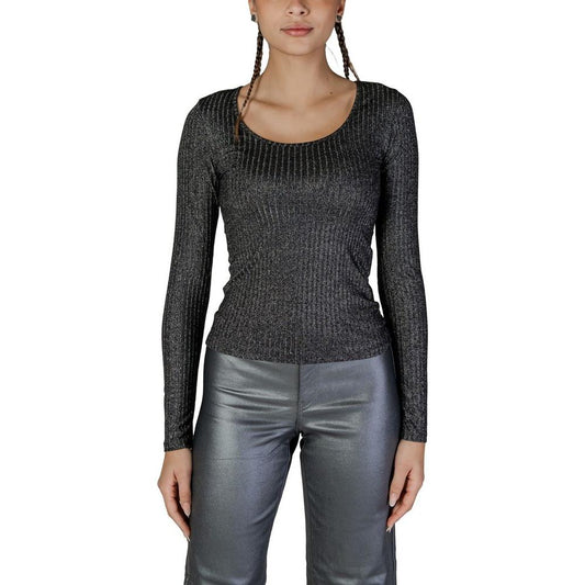 Vero Moda Black Recycled Polyester Tops & T-Shirt Vero Moda Dark Slate Gray