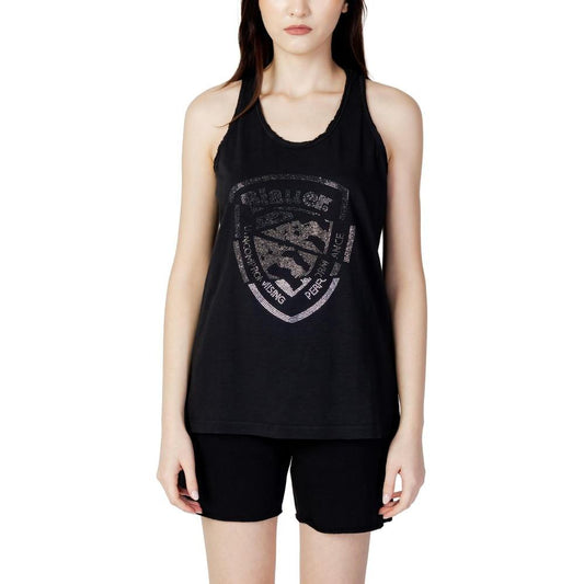 Blauer Black Cotton Tops & T-Shirt Blauer Black