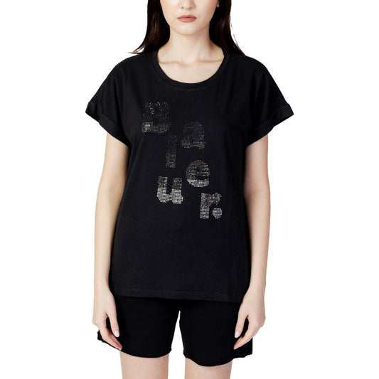 Blauer Black Cotton Tops & T-Shirt Blauer Black