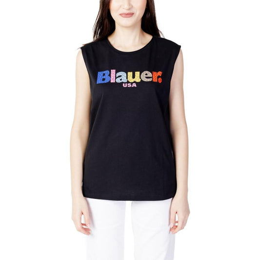 Blauer Black Cotton Tops & T-Shirt Blauer Black