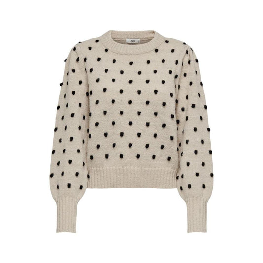 Jacqueline De Yong Beige Polyester Sweater Jacqueline De Yong Gray
