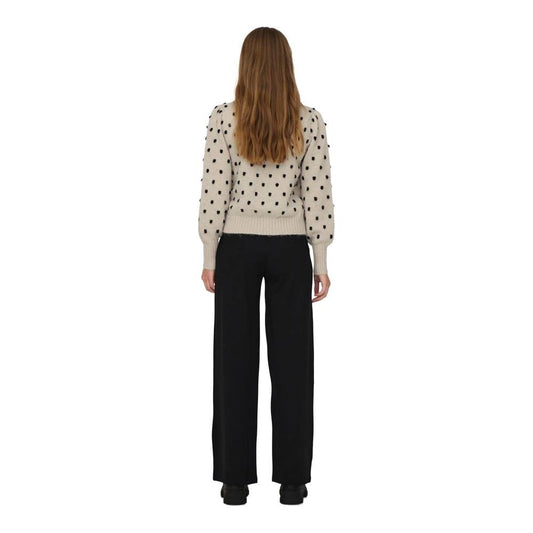 Jacqueline De Yong Beige Polyester Sweater Jacqueline De Yong Gray