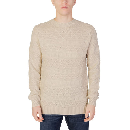 Only & Sons Beige Acrylic Sweater Only & Sons Gray