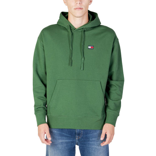 Tommy Hilfiger Jeans Green Cotton Sweater Tommy Hilfiger Jeans Dim Gray