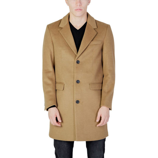 Antony Morato Beige Polyester Jacket Antony Morato Rosy Brown