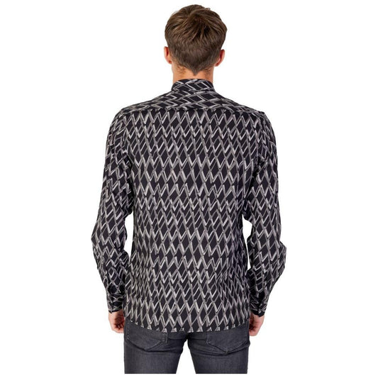 Antony Morato Black Cotton Shirt Antony Morato Dark Slate Gray