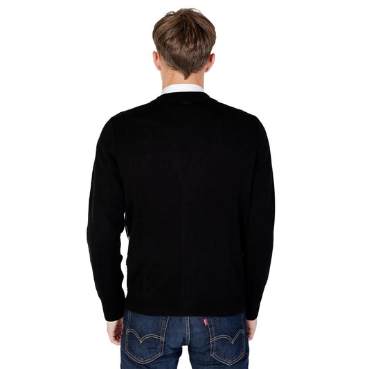 Antony Morato Black Wool Cardigan Antony Morato Black