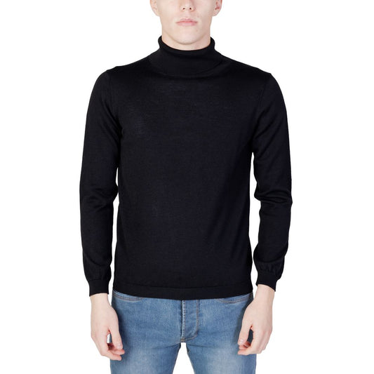Alviero Martini Prima Classe Black Viscose Sweater Alviero Martini Prima Classe Black