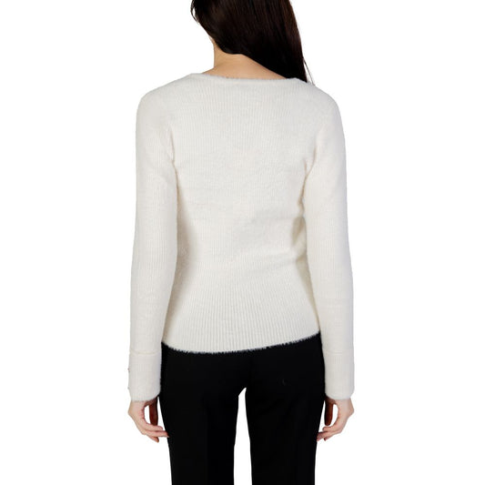Morgan De Toi Cream Polyamide Sweater Morgan De Toi Black