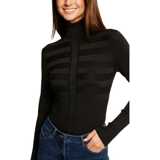 Morgan De Toi Black Viscose Sweater Morgan De Toi Black