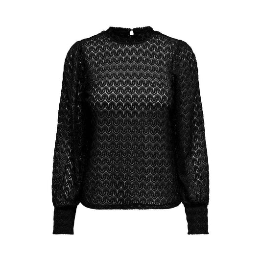 Jacqueline De Yong Black Polyester Tops & T-Shirt Jacqueline De Yong Black