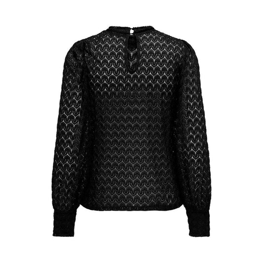 Jacqueline De Yong Black Polyester Tops & T-Shirt Jacqueline De Yong Black