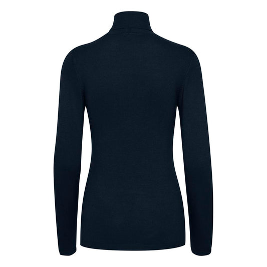 ICHI Blue Viscose Sweater ICHI Black