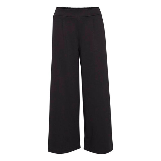ICHI Black Recycled Polyester Jeans & Pant ICHI Dark Slate Gray