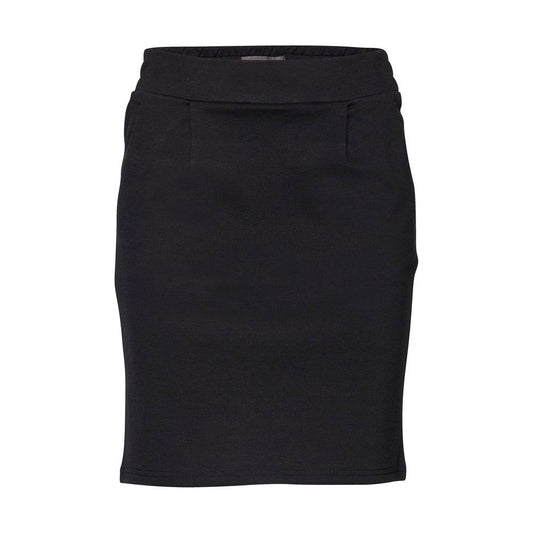 ICHI Black Polyester Skirt ICHI Dark Slate Gray