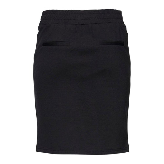 ICHI Black Polyester Skirt ICHI Dark Slate Gray