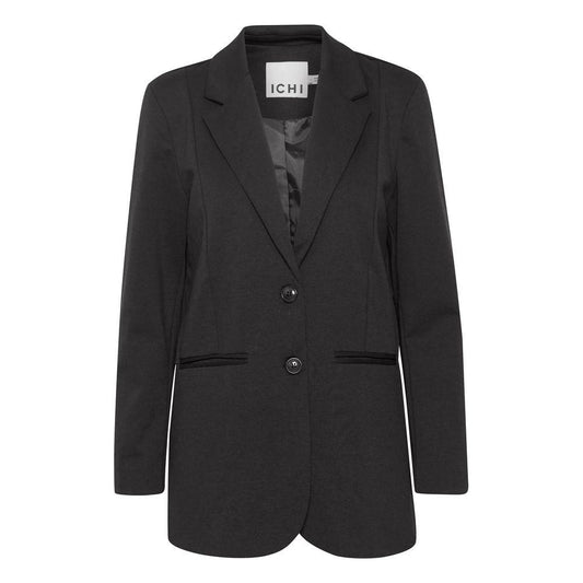 ICHI Black Recycled Polyester Suits & Blazer ICHI Dark Slate Gray