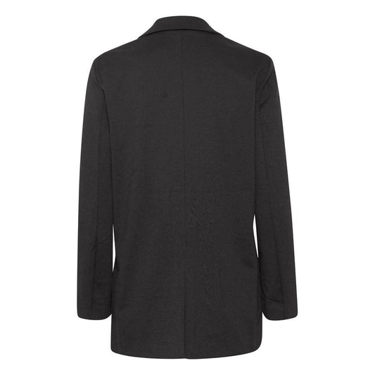 ICHI Black Recycled Polyester Suits & Blazer ICHI Dark Slate Gray