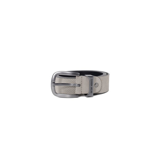 Antony Morato White Leather Belt Antony Morato Dark Gray
