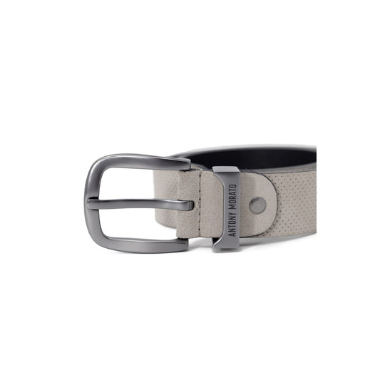 Antony Morato White Leather Belt Antony Morato Light Slate Gray