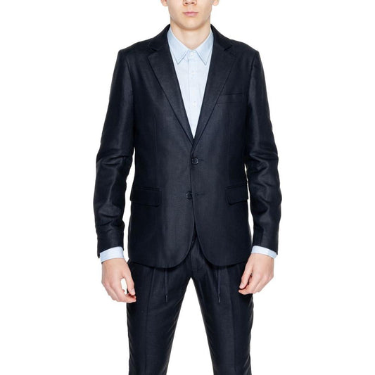 Antony Morato Black Linen Suit Antony Morato Dark Slate Gray
