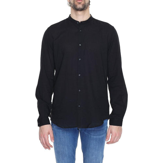 Antony Morato Black Cotton Shirt Antony Morato Black