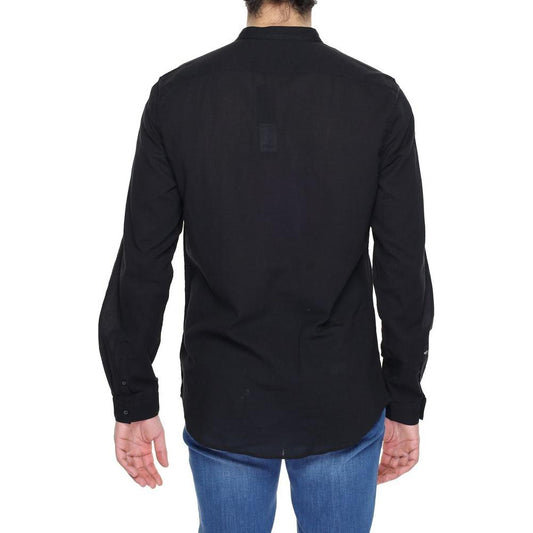 Antony Morato Black Cotton Shirt Antony Morato Dark Slate Gray