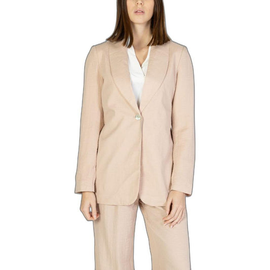 Vero Moda Pink Viscose Suits & Blazer Vero Moda Wheat
