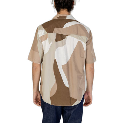 Only & Sons Brown Cotton Shortsleeve Shirt