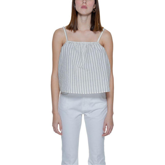 Vero Moda Beige Organic Cotton Tops & T-Shirt