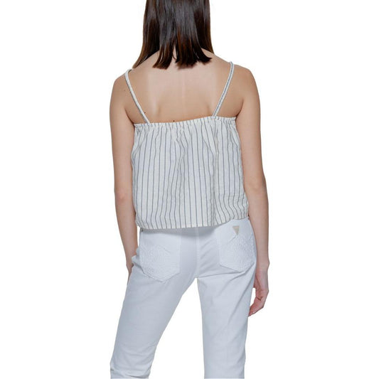Vero Moda Beige Organic Cotton Tops & T-Shirt