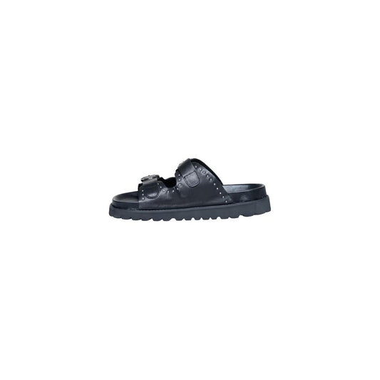 Cult Black Leather Sandal Cult Dark Slate Gray