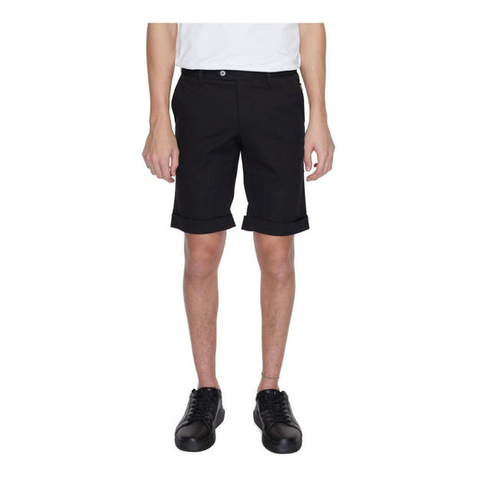 Alviero Martini Prima Classe Black Cotton Short Alviero Martini Prima Classe Tan