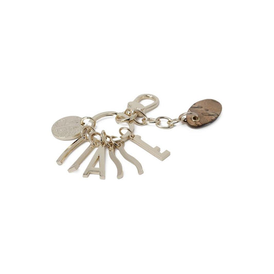 Alviero Martini Prima Classe Alviero Martini Prima Classe Gold Zinc Keychain – WOMEN’S KEY RING– COLLECTION: SPRING/SUMMER– COMPOSITION: 95%ZAMAK 5%OVINE LEATHER– HEIGHT (CM.) : 9. – WIDTH(CM.): 3.5. – DEPTH (CM.): 0.01