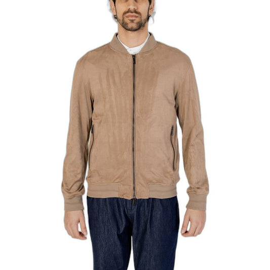 Hamaki-Ho Gray Polyester Jacket Hamaki-Ho Rosy Brown