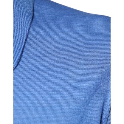 Dolce & Gabbana Blue Cashmere Short Sleeves Men Polo T-shirt