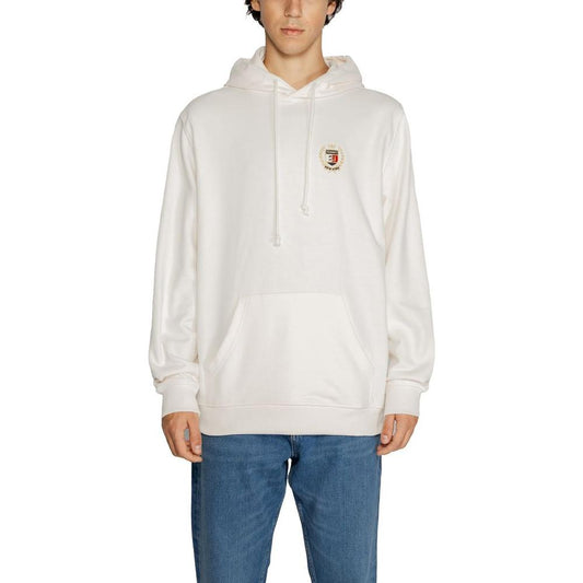 Tommy Hilfiger Jeans White Cotton Sweater Tommy Hilfiger Jeans Light Gray