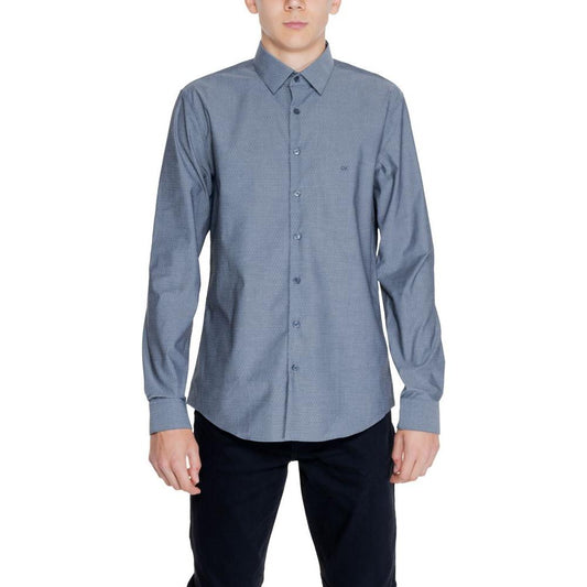 Calvin Klein Black Cotton Shirt Calvin Klein Light Slate Gray
