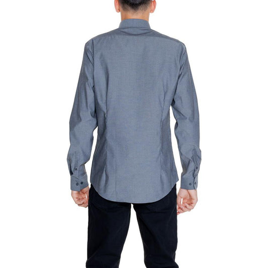 Calvin Klein Black Cotton Shirt Calvin Klein Slate Gray