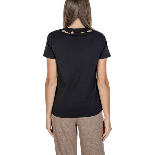Alviero Martini Prima Classe Black Cotton Tops & T-Shirt Alviero Martini Prima Classe Rosy Brown