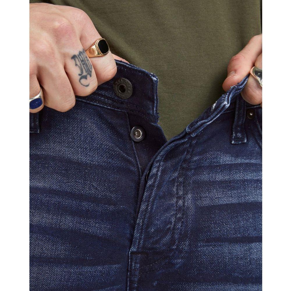 Jack Jones Blue Cotton Relaxed Fit Jeans