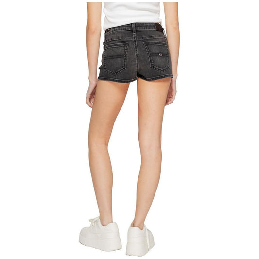 Tommy Hilfiger Jeans Black Recycled Cotton Short Tommy Hilfiger Jeans Tan