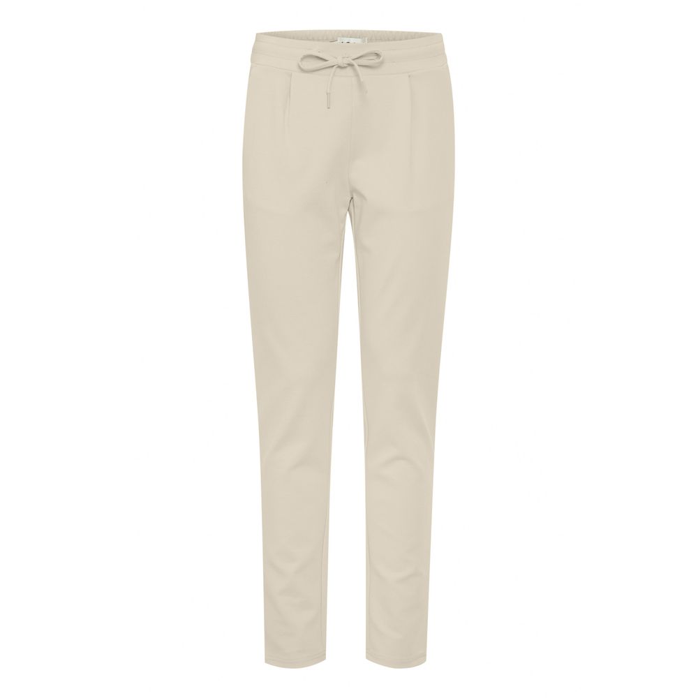 ICHI Beige Polyester Pant